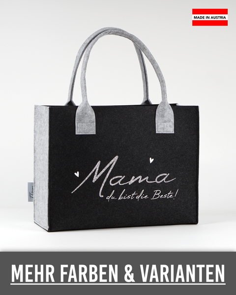 Filz Tasche 078 Mama du bist die Beste!