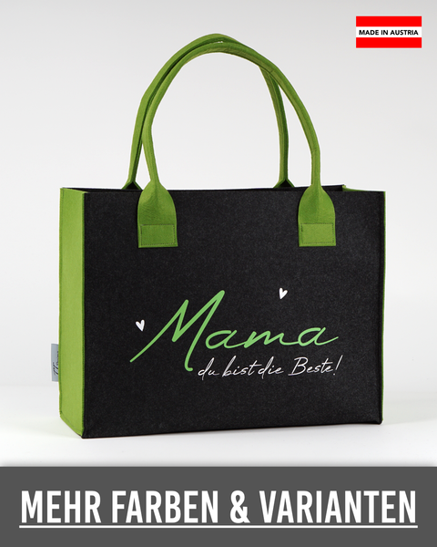 Filz Tasche 078 Mama du bist die Beste!