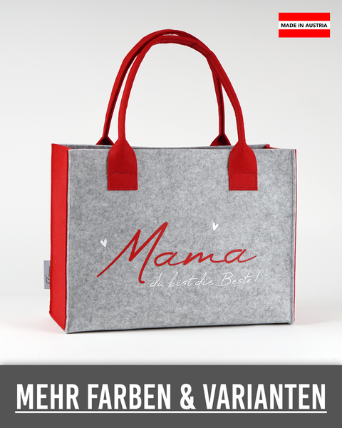 Filz Tasche 078 Mama du bist die Beste!