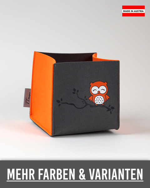 Filz Box (306 Eule auf Ast)