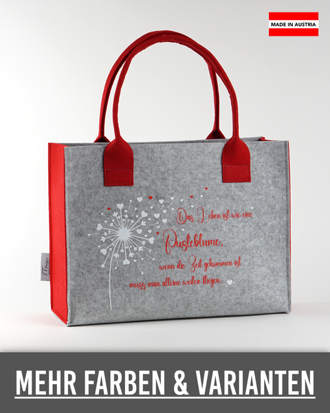 Filz Tasche L20 Das Leben ist wie eine Pusteblume...