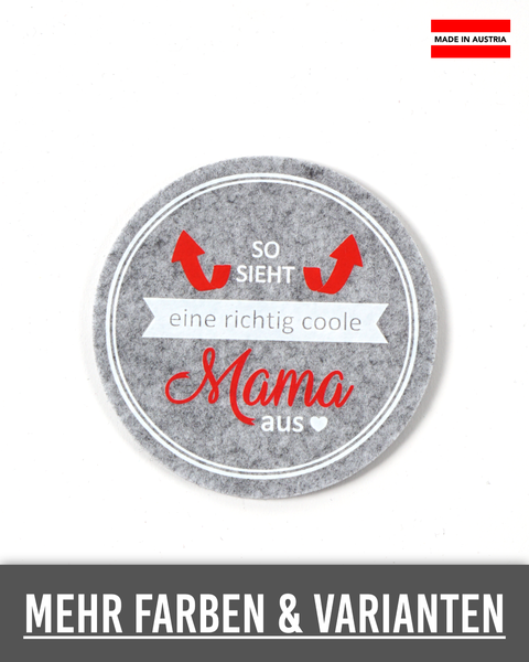Untersetzer 531 So sieht eine richtig coole Mama aus