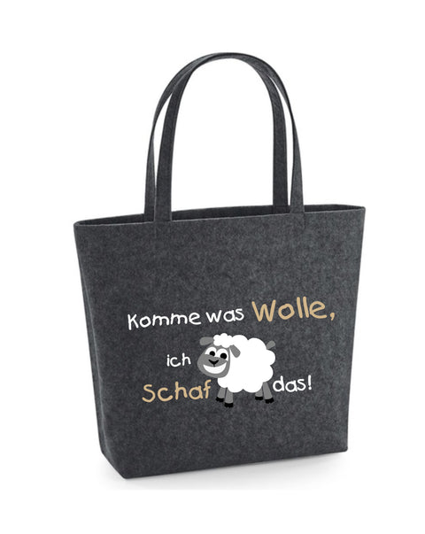 Filz Tasche Easy Bag 011 Komme was Wolle, ich Schaf das!