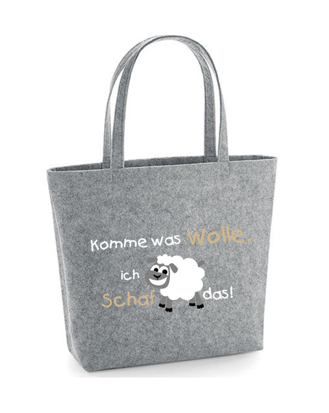 Filz Tasche Easy Bag 011 Komme was Wolle, ich Schaf das!