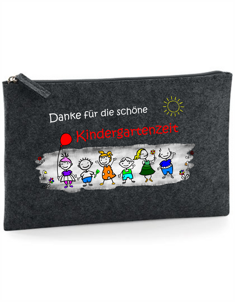 Filz Täschchen Easy Basic L10 Danke für die schöne Kindergartenzeit