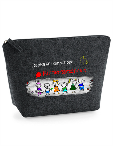 Filz Täschchen Easy S/M L10 Danke für die schöne Kindergartenzeit