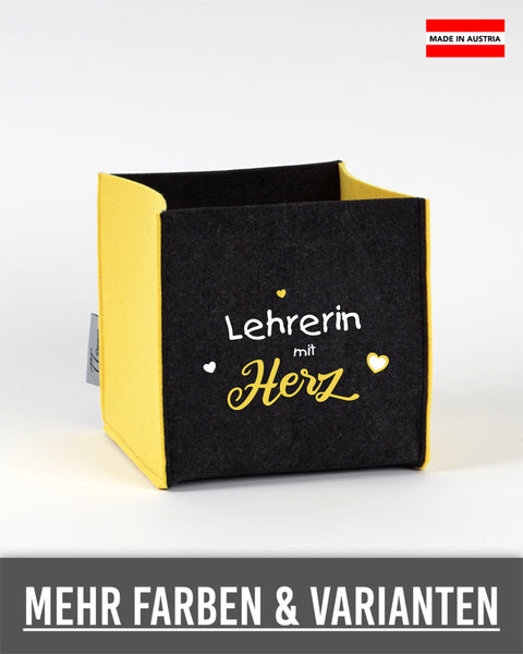 Filz Box L18 Lehrerin mit Herz