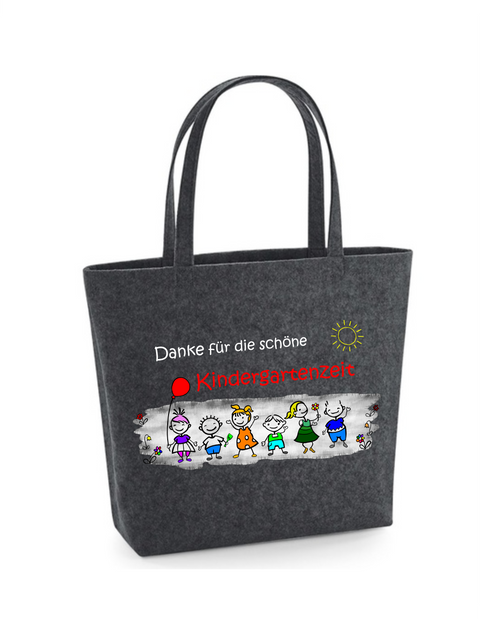 Filz Tasche Easy Bag L10 Danke für die schöne Kindergartenzeit