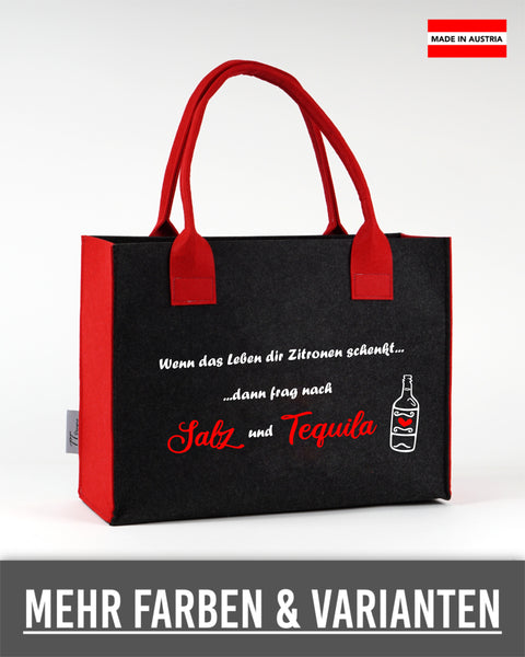 Filz Tasche 097 Wenn das Leben dir Zitronen schenkt....
