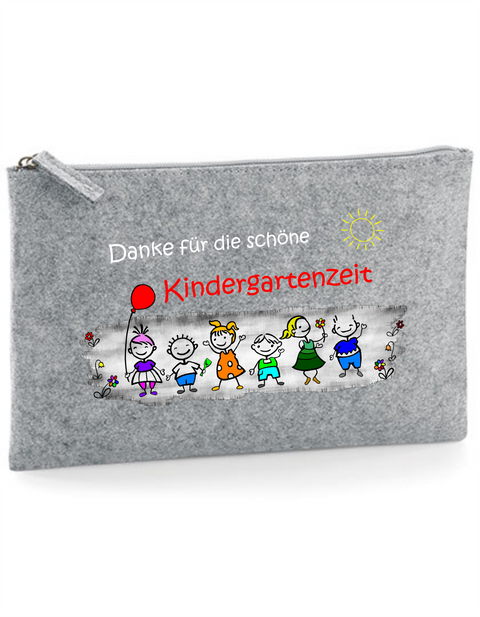 Filz Täschchen Easy Basic L10 Danke für die schöne Kindergartenzeit