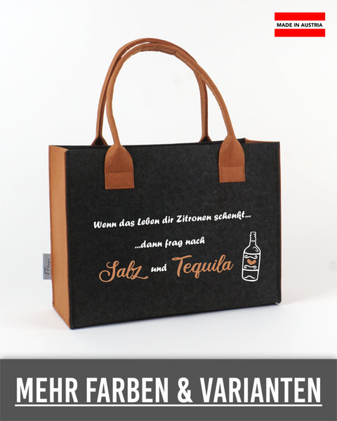 Filz Tasche 097 Wenn das Leben dir Zitronen schenkt....