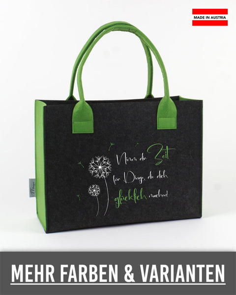 Filztasche "Nimm dir Zeit" – Größen S/M/L