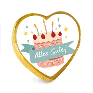 Choco-Herz "Alles Gute / Torte"