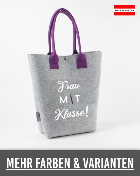 Filz Tasche Shopper L07 Frau mit Klasse!