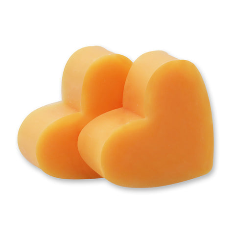 Schafmilchseife Orange Herz mittel 23g (ca. 43 Stück)