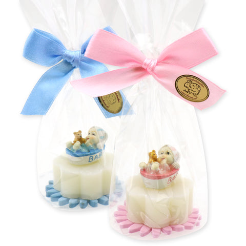 Schafmilchseife Blume mini 20g Classic dekoriert mit Baby und Blume