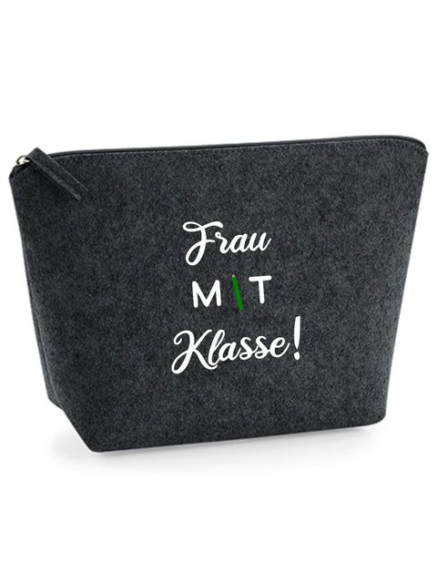 Filz Täschchen Easy S/M L07 Frau mit Klasse!