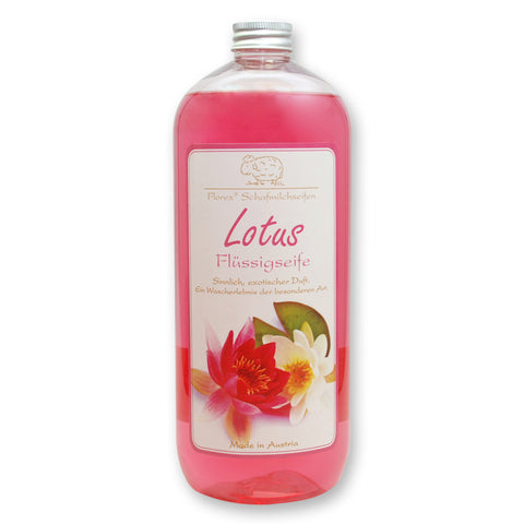 Flüssigseife mit Schafmilch 1l Lotus in der Flasche