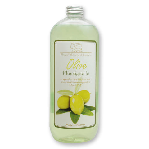 Flüssigseife mit Schafmilch 1l Olive in der Flasche