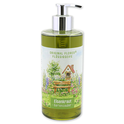 Flüssigseife mit Schafmilch im Spender 400ml Eisenkraut mit Gartenzauber-Motiv 3