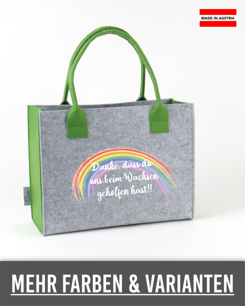 Filztasche L personalisiert Lehrerin – 11 Danke, dass du uns beim Wachsen geholfen hast! – TT-Designs Österreich