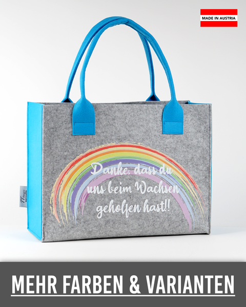 Filztasche L personalisiert Lehrerin – 11 Danke, dass du uns beim Wachsen geholfen hast! – TT-Designs Österreich