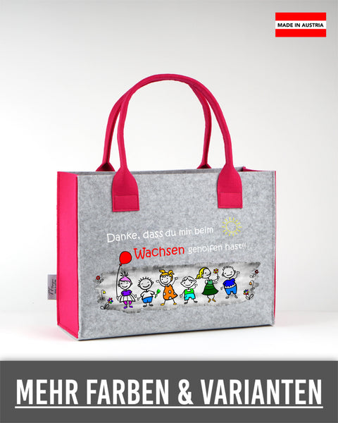 Filztasche L personalisiert Lehrerin – 12 Danke, dass du uns beim Wachsen geholfen has... – TT-Designs Österreich