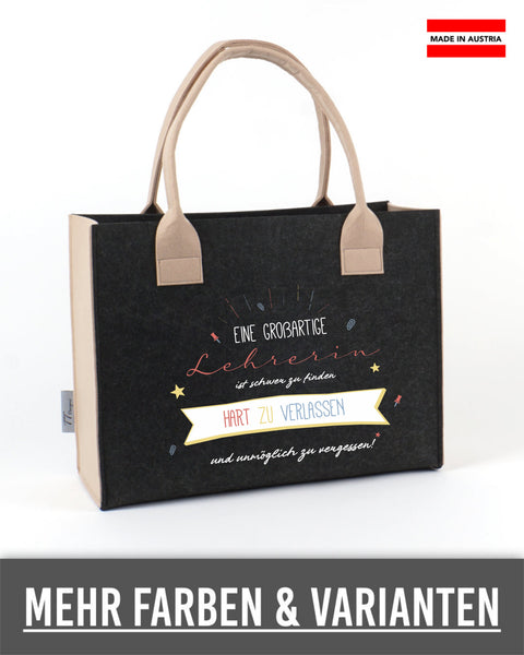 Filztasche L personalisiert Lehrerin – 27 Eine Großartige Lehrerin Banner – TT-Designs Österreich