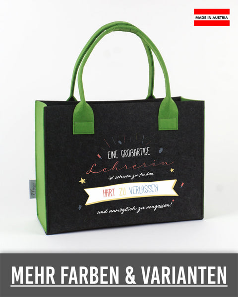 Filztasche L personalisiert Lehrerin – 27 Eine Großartige Lehrerin Banner – TT-Designs Österreich