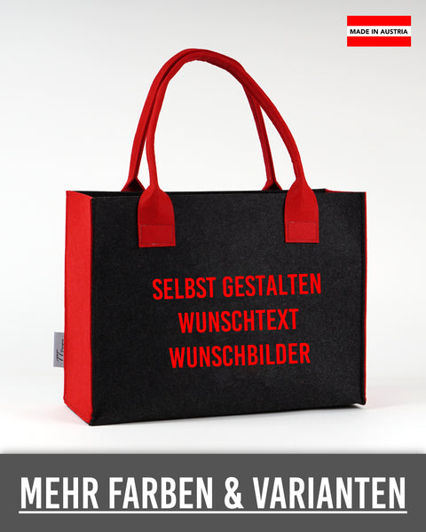Filztasche L personalisiert Lehrerin – Filztasche selbst gestalten – Größen S/M/L – TT-Designs Österreich