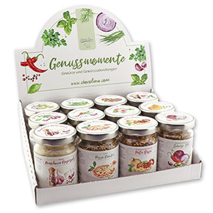 Mein Lieblingsgewürz "Genussmomente" 48 Stück sortiert im Gewürzglas groß