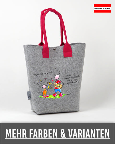 Filz Shopper Oups L022 Musik ist ein Wunder...