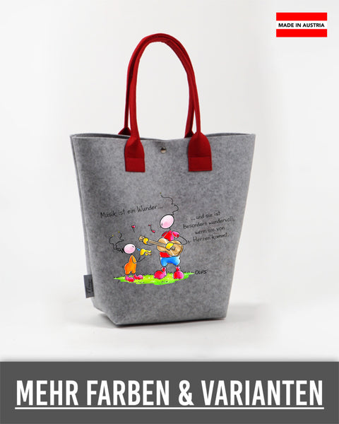 Filz Shopper Oups L022 Musik ist ein Wunder...