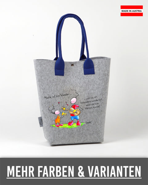 Filz Shopper Oups L022 Musik ist ein Wunder...