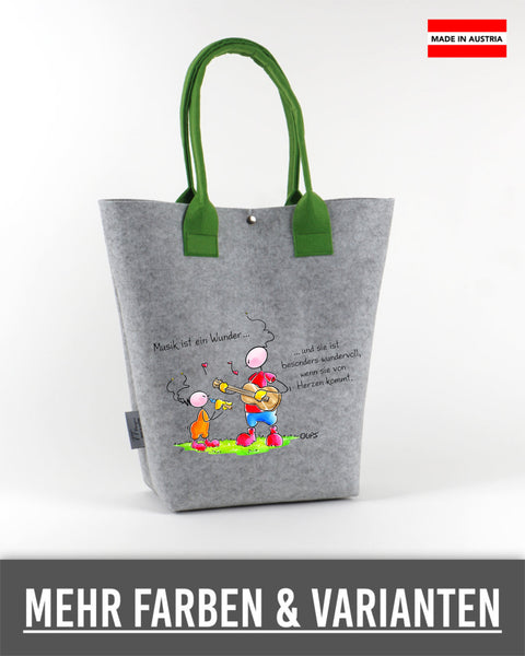 Filz Shopper Oups L022 Musik ist ein Wunder...
