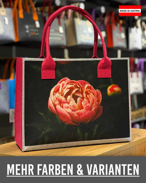 Filztasche "Pfingstrose" – Nicole Sponner Fotografie