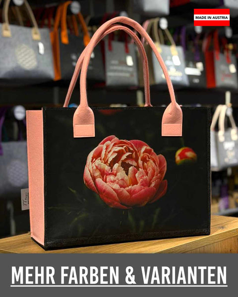 Filztasche "Pfingstrose" – Nicole Sponner Fotografie