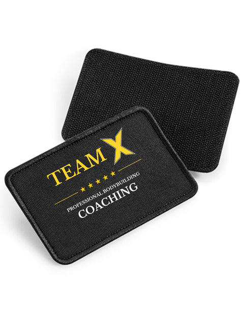 Team X Patch mit Namen – Vorschau deiner Personalisierung