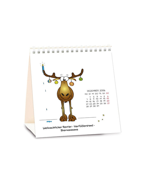 Tischkalender "Rentier Yoga" 2026