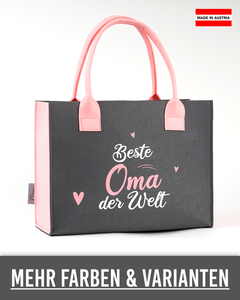 Filztasche "Beste Oma der Welt" – Größen S/M/L