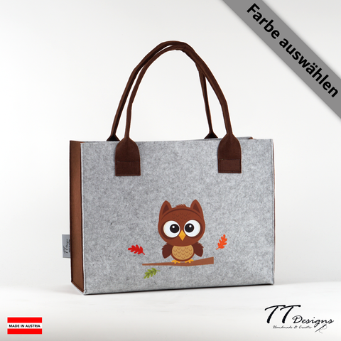 Filz Tasche L (Eule)