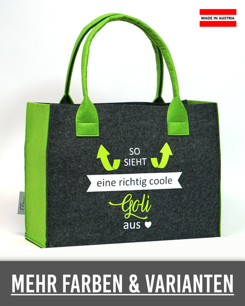 Filz Tasche 020 So sieht eine richtig coole Goli aus