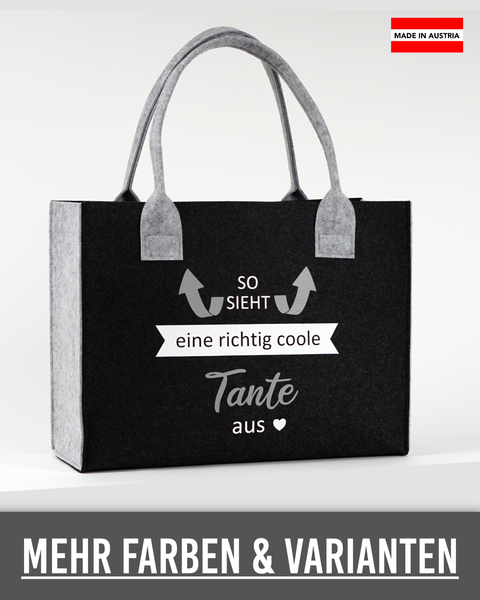 Filz Tasche 020 So sieht eine richtig coole Tante aus