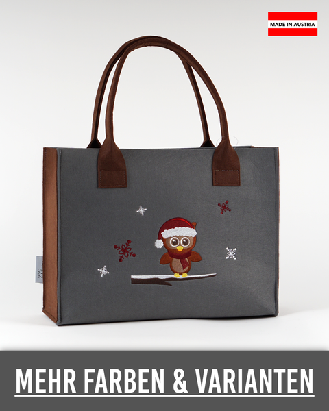 Filz Tasche 028 Weihnachtseule