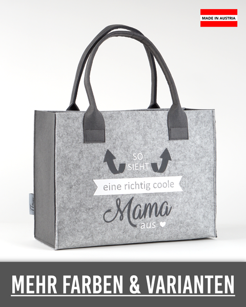 Filz Tasche 020 So sieht eine richtig coole Mama aus