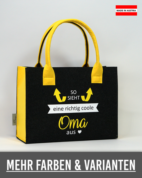 Filz Tasche 020 So sieht eine richtig coole Oma aus