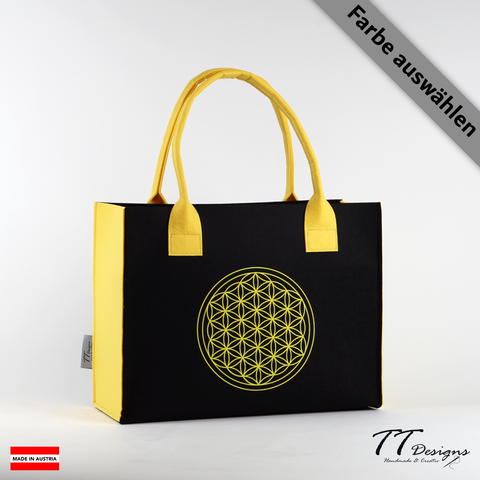 Filz Tasche 084 Blume des Lebens