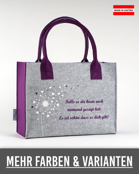 Filztasche "Falls es dir heute... " – Größen S/M/L