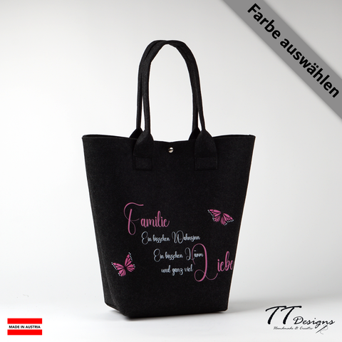 Filz Tasche Shopper (Familie Ein bisschen Wahnsinn)