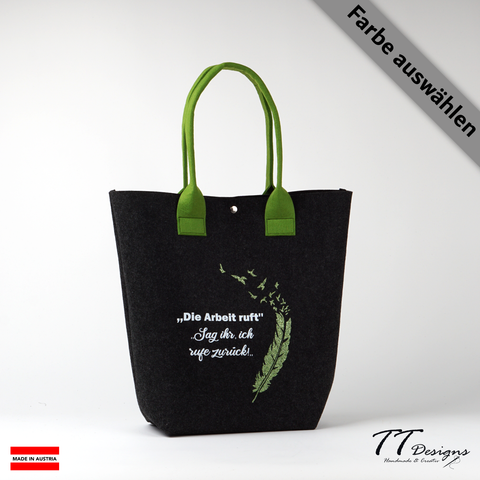 Filz Tasche Shopper (Die Arbeit Ruft)